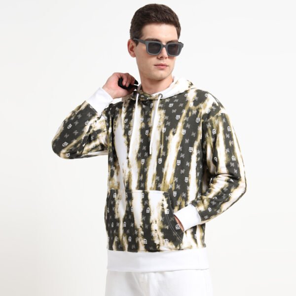 GRUNGE STREAK HOODED SWEATSHIRT - Image 2