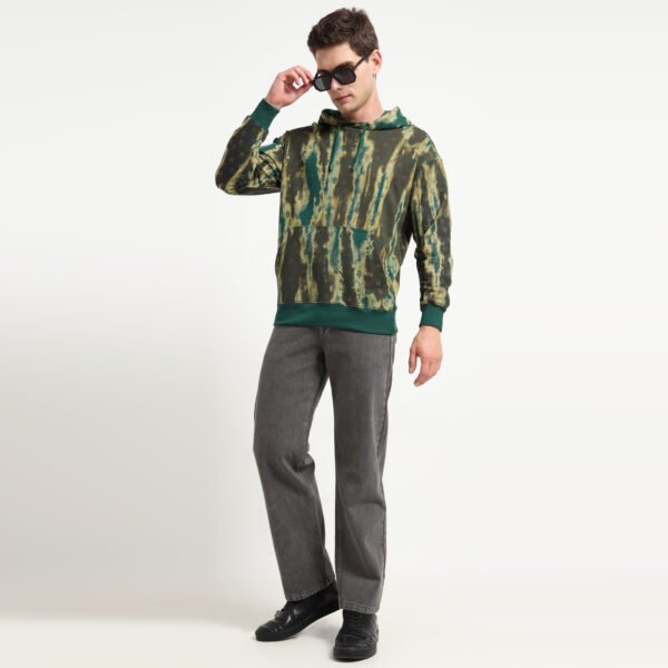 GRUNGE STREAK HOODED SWEATSHIRT - Image 4
