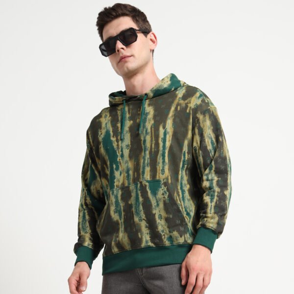 GRUNGE STREAK HOODED SWEATSHIRT - Image 5