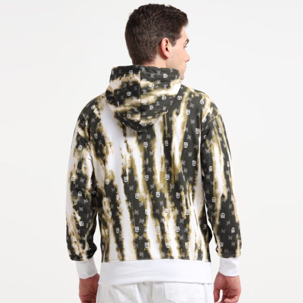 GRUNGE STREAK HOODED SWEATSHIRT - Image 5