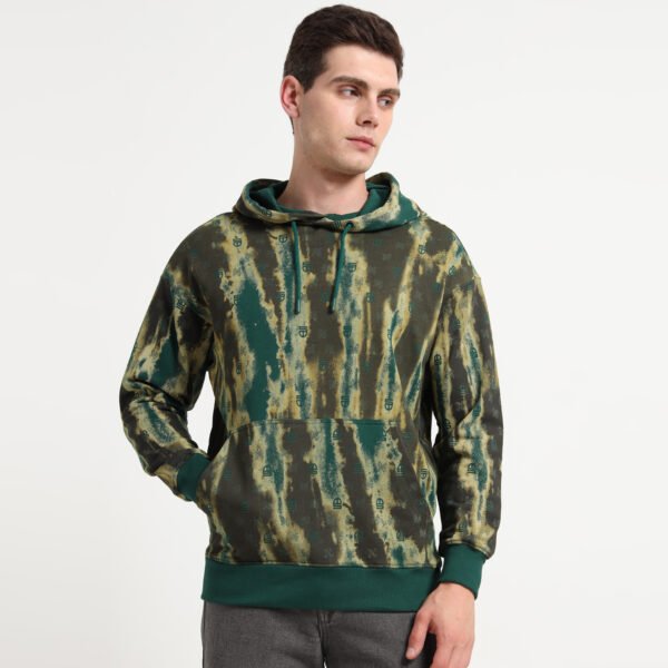 GRUNGE STREAK HOODED SWEATSHIRT - Image 6