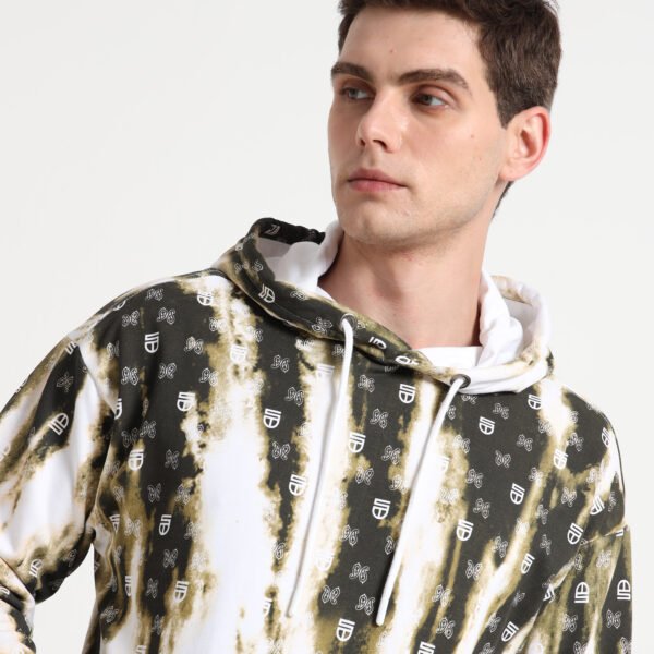 GRUNGE STREAK HOODED SWEATSHIRT - Image 6