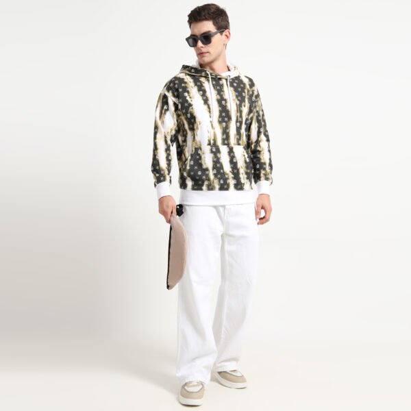 GRUNGE STREAK HOODED SWEATSHIRT - Image 7