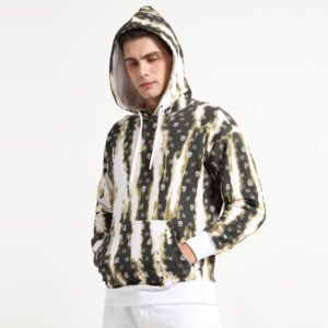 GRUNGE STREAK HOODED SWEATSHIRT
